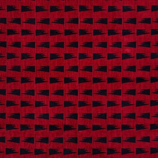 Sample - Schumacher X David Kaihoi Tutsi Fabric in Red For Sale