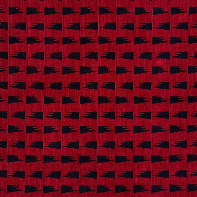 Sample - Schumacher X David Kaihoi Tutsi Fabric in Red For Sale