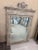 Wood Large 19th Century Antique French Painted Carved Wood Mirror For Sale - Image 7 of 7