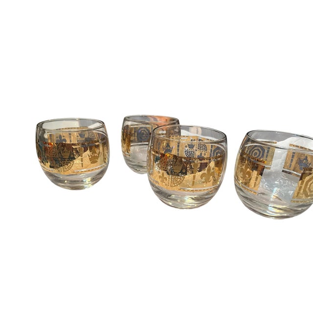 Culver Ltd. 1960s Culver Ltd. Mid Century Modern Roly Poly Drinking Glasses - Set of 4 For Sale - Image 4 of 6