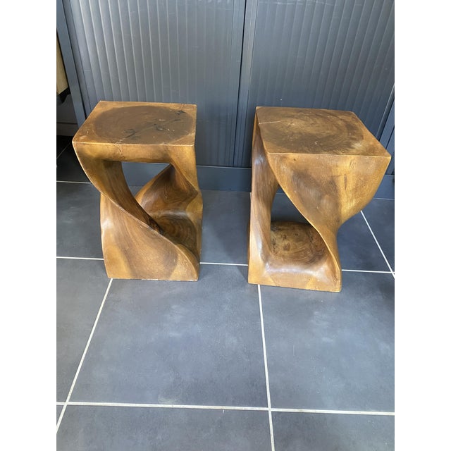N1 Stool in Raw Walnut Wood, 1970 For Sale - Image 16 of 17