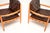 Brown Vintage Swedish Leather and Birch Lounge Chairs attributed to Ingemar Thillmark for Ope, 1960s, Set of 2 For Sale - Image 8 of 11