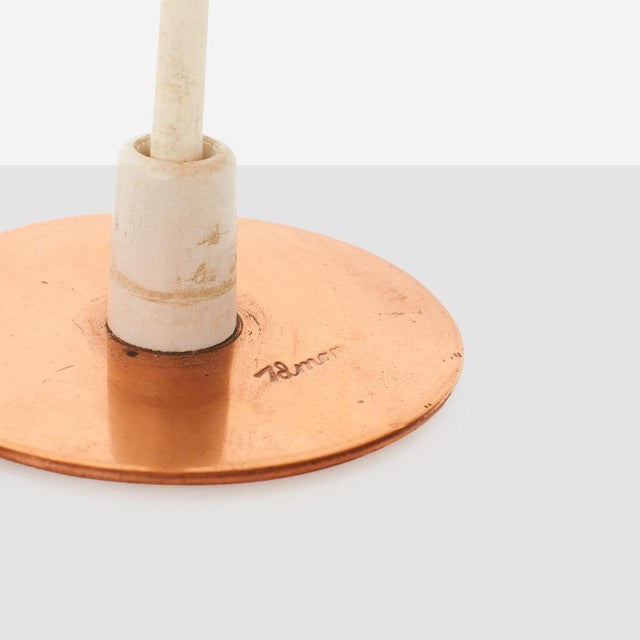 Metal 1950s Copper & Glass Pendant Lamp by Paavo Tynell For Sale - Image 7 of 7