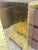 Late 20th Century Pair of Vintage Hollywood Regency Brass-Clad Riveted Nightstands With Glass Tops For Sale - Image 5 of 12