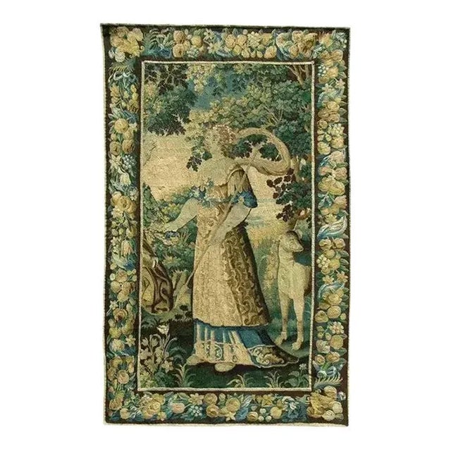 Antique 17th Century Flemish Tapestry For Sale - Image 9 of 9