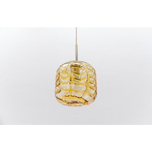 Yellow Murano Glass Ball Pendant Lamp from Doria Leuchten, 1960s For Sale - Image 4 of 8