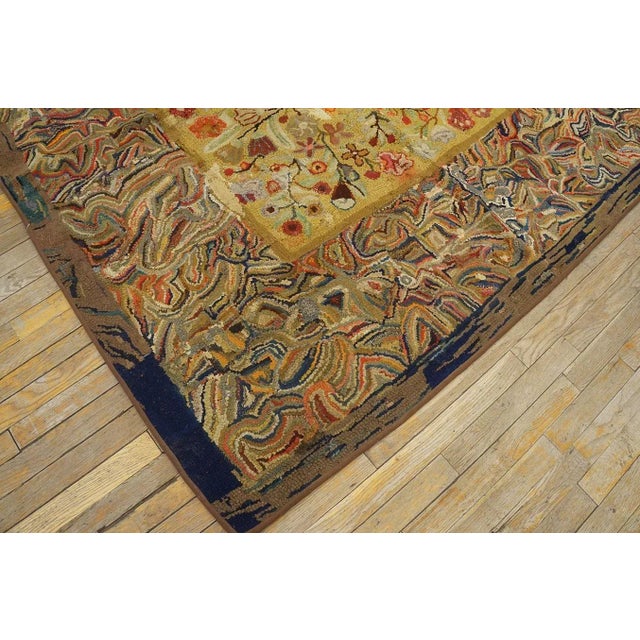 Antique American Hooked Rug For Sale - Image 10 of 12