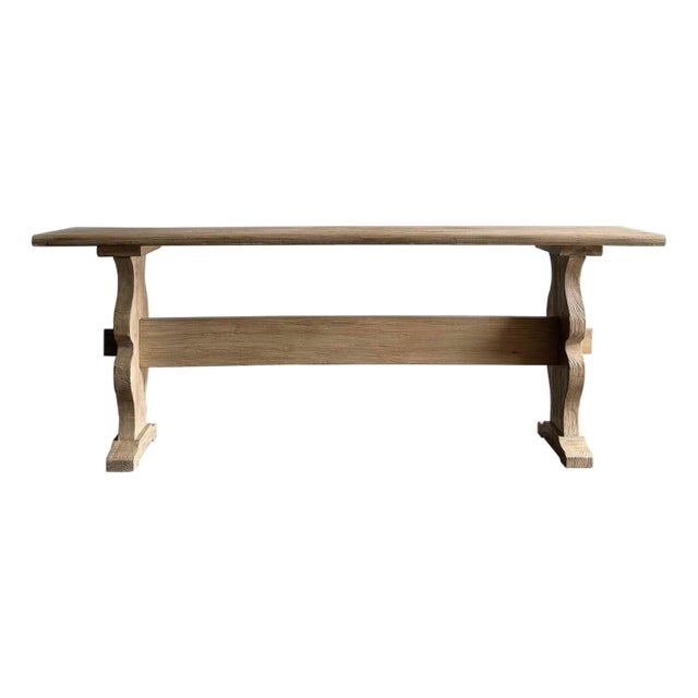 Amber Reclaimed Elm Wood Console Table For Sale