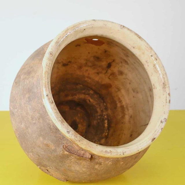 Amphora Vase in Glazed Terracotta Inside For Sale - Image 6 of 9