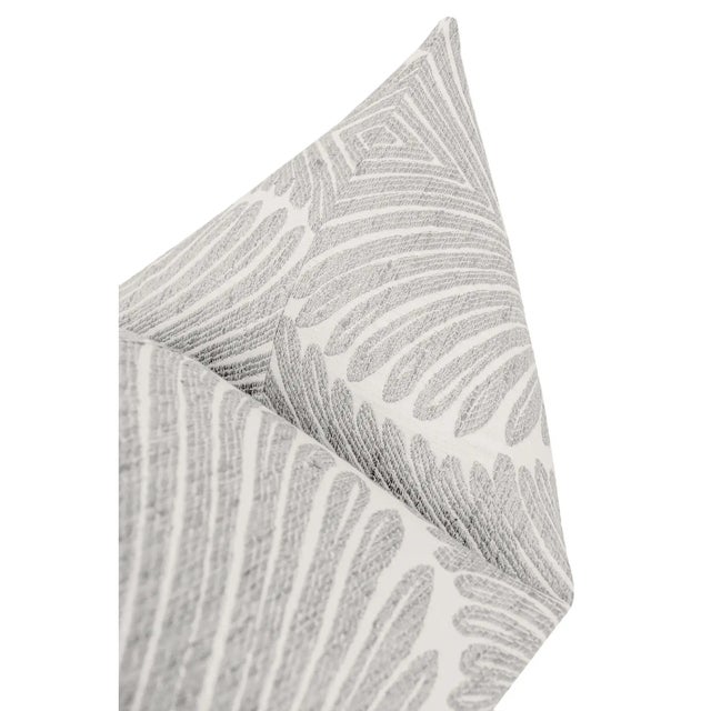 20" Dove Grey Musgrove Chenille Pillows - A Pair For Sale - Image 4 of 4