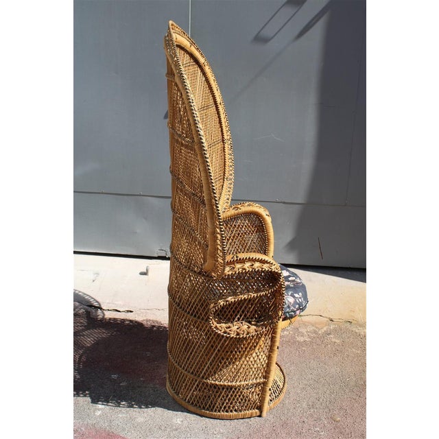 Large Italian Ornamental Peacock Chair, 1950 For Sale - Image 15 of 18