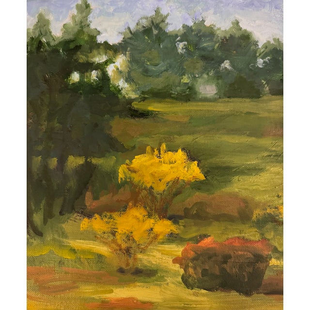 This oil painting on linen was painted en plein aire (in the open air, onsite) at Historic Tuckahoe in Goochland County...