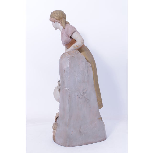 Royal Dux Bohemian Female Water Carrier Porcelain Statue For Sale In Philadelphia - Image 6 of 16