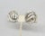 Vintage Late 1950s Signed Boucher Round Rhodium Plated Baguette & Round Clear Rhinestone Clip Earrings - 2 Pieces For Sale In Philadelphia - Image 6 of 11