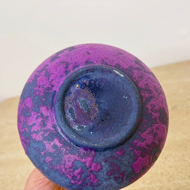 Purple Ceramic Vase from Zenith Gouda, Holland, 1970s, in Good conditions. Designed 1970 to 1979