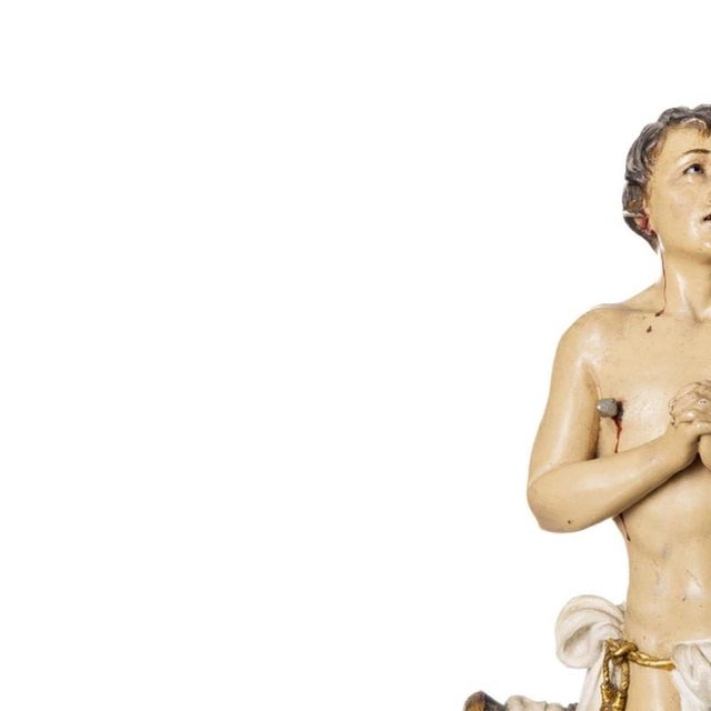 Sacred Art - Saint Manuel - 18th Century. Portuguese sculpture from the 18th/19th century; in polychrome and upholstered...