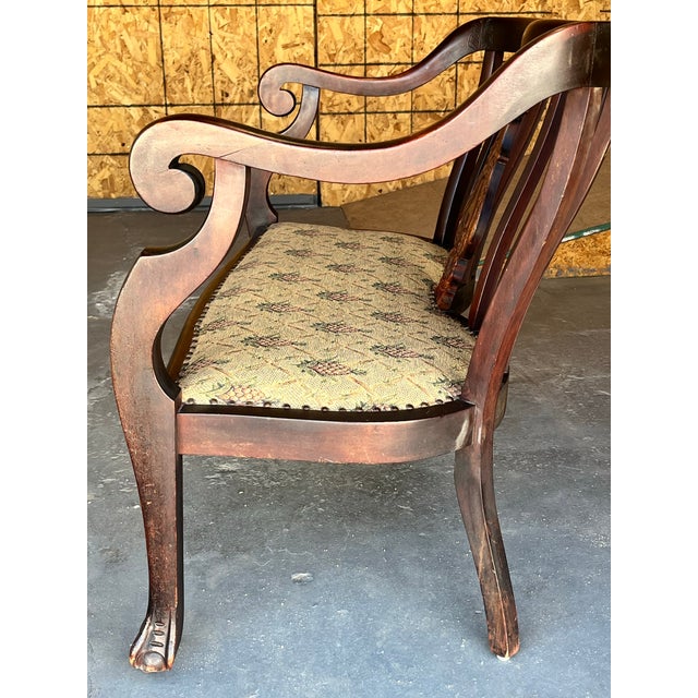 Antique S. Karpen & Bros. Chicago Art Nouveau Carved Two-Person Settee, C. 1905–1915 For Sale - Image 6 of 12