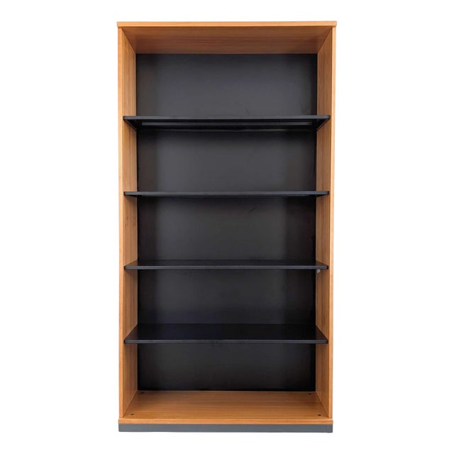 Mid-Century Metal and Wood Bookcase from Steelcase For Sale