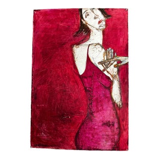 Original Painting Mixed Media Figurative #7 Gesture on Paper by Nancy Rosen For Sale
