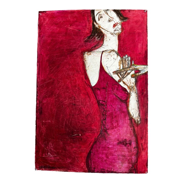 Original Painting Mixed Media Figurative #7 Gesture on Paper by Nancy Rosen For Sale