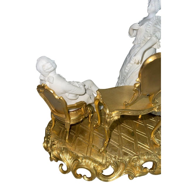 Bronze 19th Century Sèvres Biscuit Porcelain & Gilt Bronze Figural Group For Sale - Image 8 of 10