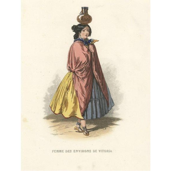 Woman from Vitoria, 1850, Paper For Sale