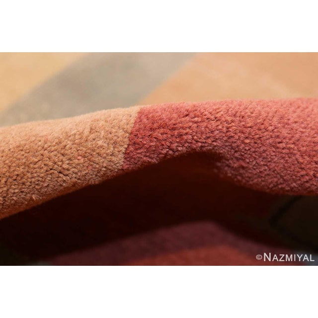 Magnificent Vintage Indian Shabby Chic Art Deco Rug, Country of Origin / Rug Type: India Rug, Circa Date: 1st Quarter Of...