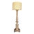 Antique White Gold Giltwood Floor Lamp W Custom Shade For Sale