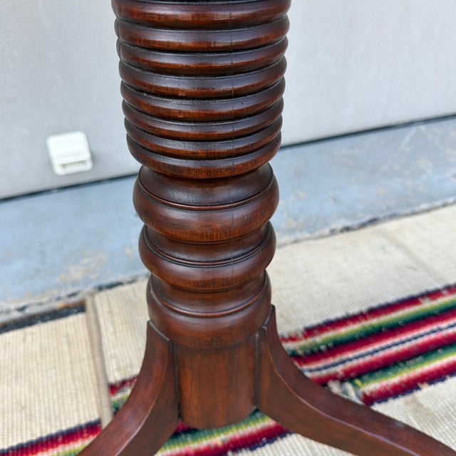 Antique Pennsylvania Walnut Federal Tilt Top Spider Leg Candlestand, Chester County, Circa 1820s For Sale - Image 6 of 12