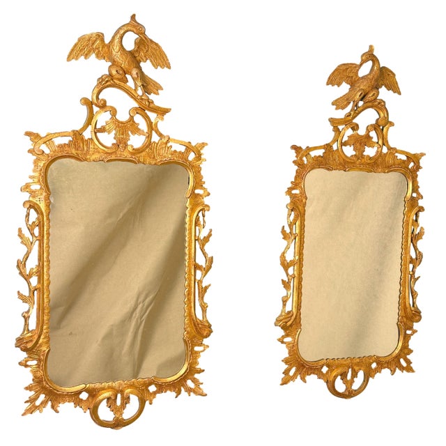 18th Century Rococo Chippendale Giltwood Wall Mirrors, 1760, Set of 2 For Sale - Image 15 of 16