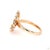 0.71 Carat Rose Cut White Diamond Brown Diamond Gold Ring, Size 6.5 For Sale - Image 4 of 9