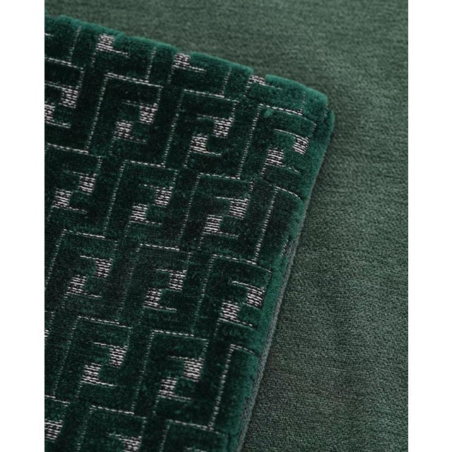 Dark Green Velvet Plush Lumbar Pillow, 11" X 19" Inches For Sale In Des Moines, IA - Image 6 of 6