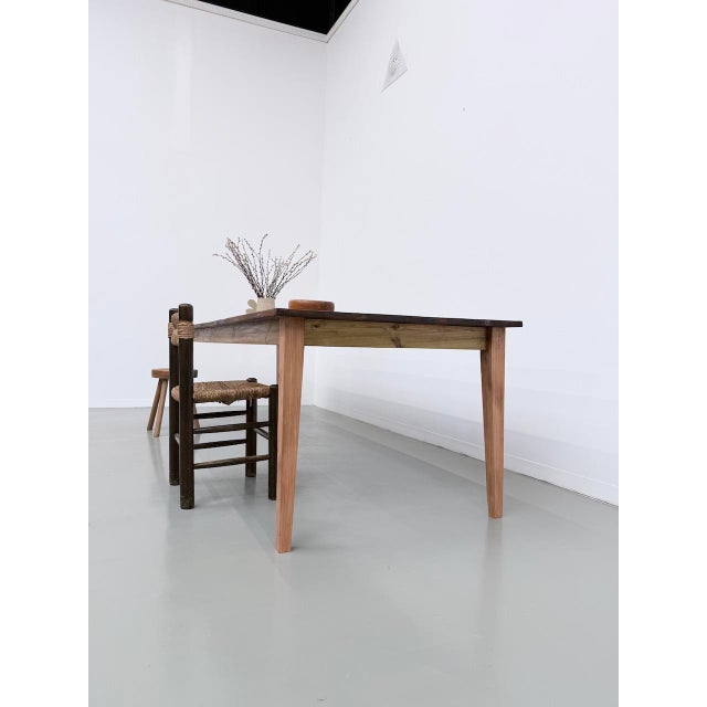 Vintage Farmhouse Table in Pine, 1950s For Sale - Image 11 of 18