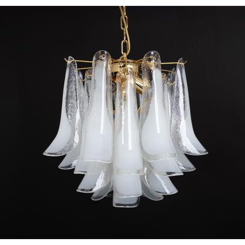 Large Murano Glass Petals Chandelier, Italy, 1980s For Sale - Image 17 of 18