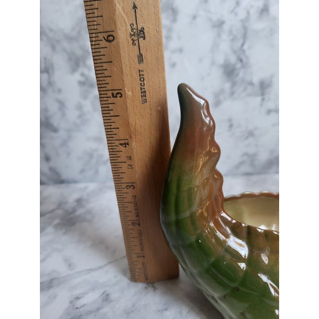 1960s Freeman McFarlin Jardiniere Majolica Pottery Alligator Planter, Attributed For Sale - Image 11 of 14
