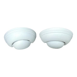 1980’s Postmodern Textured Plaster Wall Sconces - a Pair For Sale