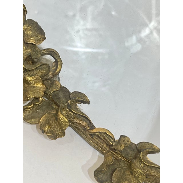 French French Vintage Gilt Bronze Mirrored Vanity Tray or Plateau. For Sale - Image 3 of 10