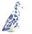 This beautiful duck will look great in your kitchen or garden. Sits stable and is in gift giving condition. Blue...