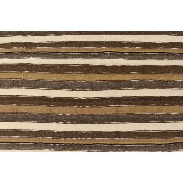 Oushak Anatolian Stripe Kilim Rug For Sale - Image 6 of 9