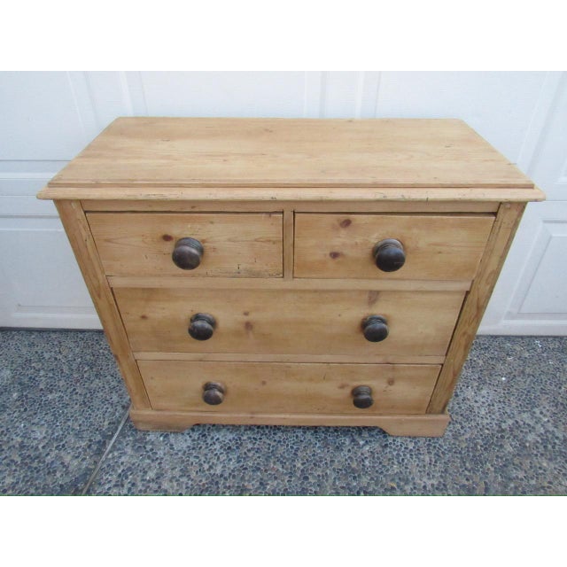 Antique English country pine dresser, c.1850 Having a molded rectangular top below which are two short and two long...