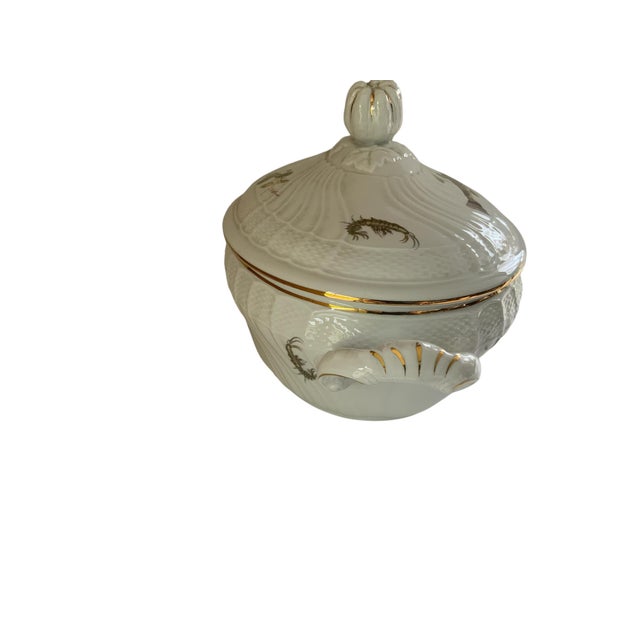 1990s Hard to Find Richard Ginori Quenelle Large Scalloped Tureen & Lid Made in Italy 1991-2015 For Sale - Image 5 of 10