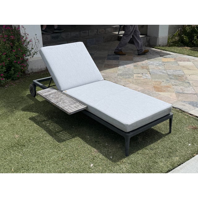 Contemporary Gloster Grid Outdoor Chaise Loungers, Pair For Sale - Image 3 of 12