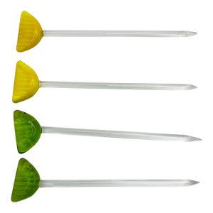 Late 20th Century Lemon & Lime Glass Cocktail Picks- Set of 4