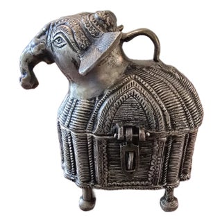 Vintage Elephant Jewel Box For Sale