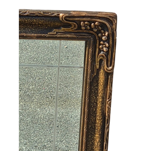 19th Century Art Deco Hand Painted Gilded Fireplace Mirror. For Sale - Image 14 of 18