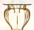 Gold Vintage Italian Brass and Glass Console Table, 1960s For Sale - Image 8 of 11