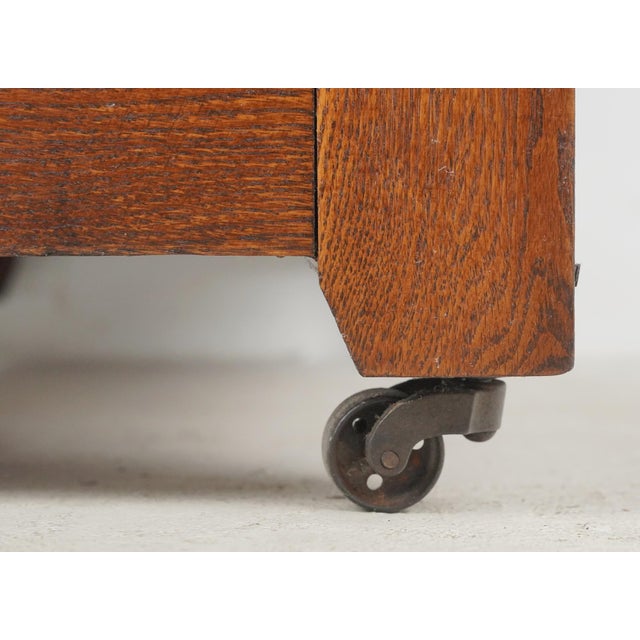 Wood Antique Victorian Oak Bedroom Washstand For Sale - Image 7 of 10