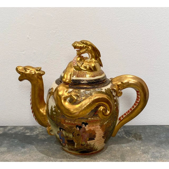 Japanese Circa 1880 Satsuma Tea Set, Japan For Sale - Image 3 of 11