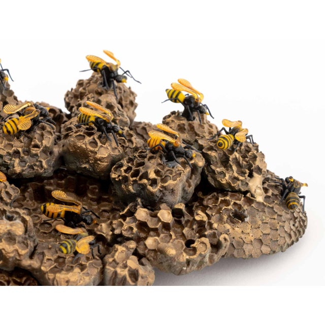 Contemporary Thomas Scoon "Beekeeper" Art Glass Wall Sculpture For Sale - Image 3 of 16