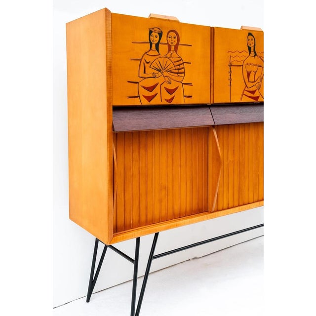Vintage Sideboard in Ash, 1950s For Sale - Image 17 of 18